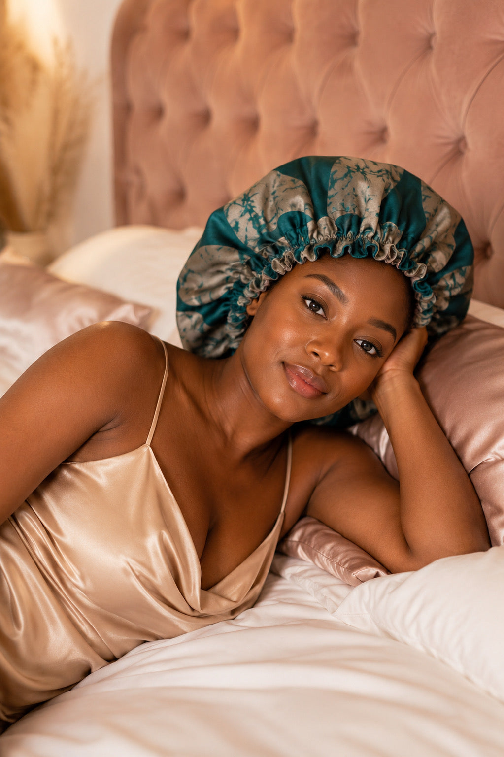 Large Silk and Satin Bonnet