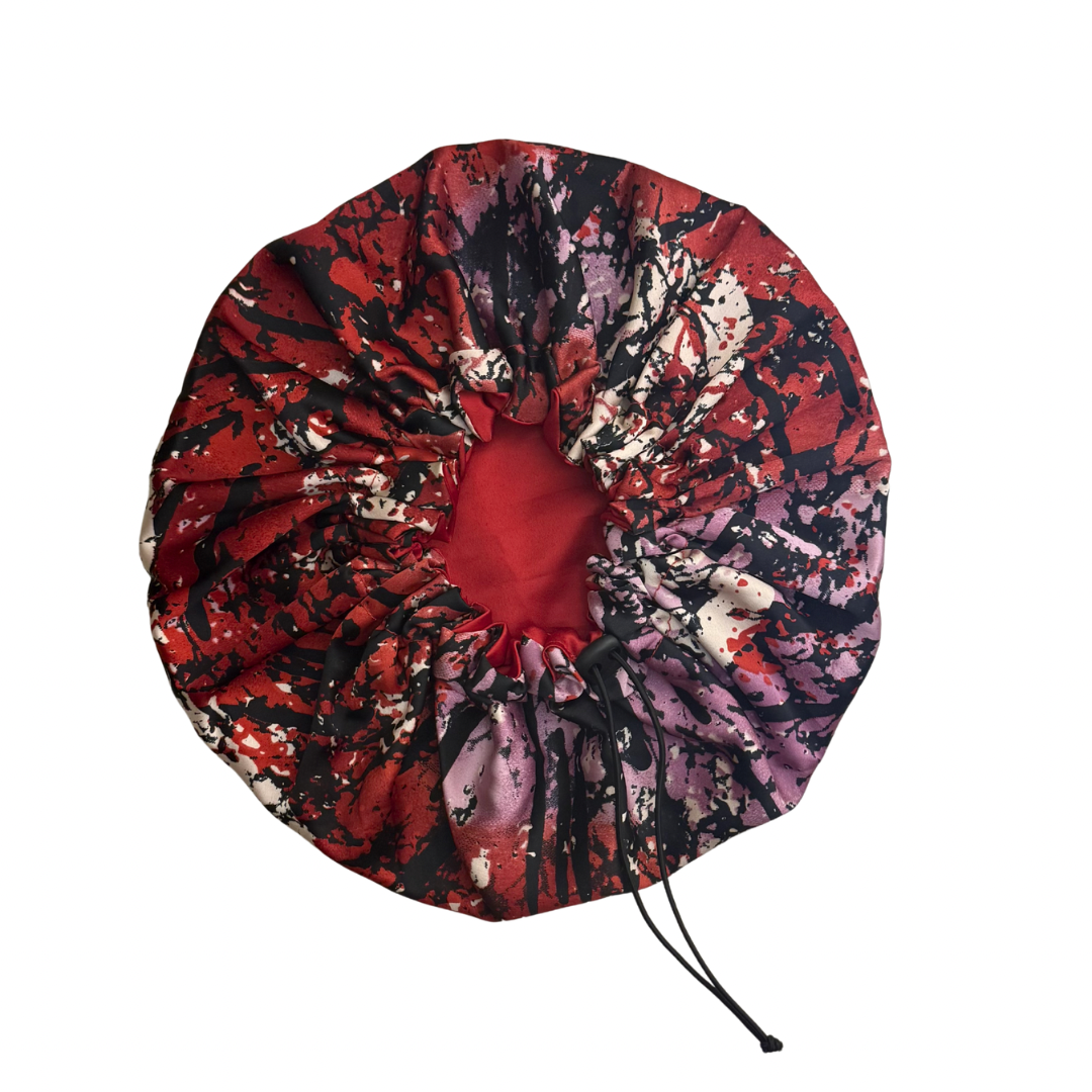 Adjustable Silk and Satin Bonnet