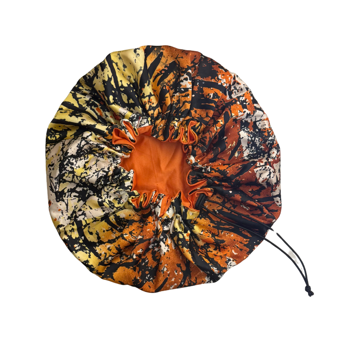 Adjustable Silk and Satin Bonnet