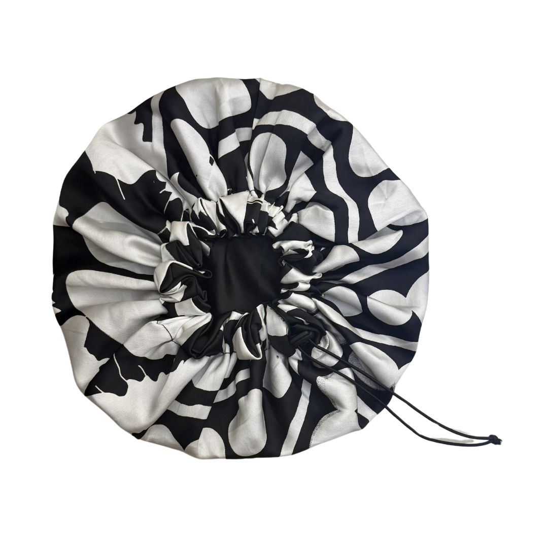 Adjustable Silk and Satin Bonnet
